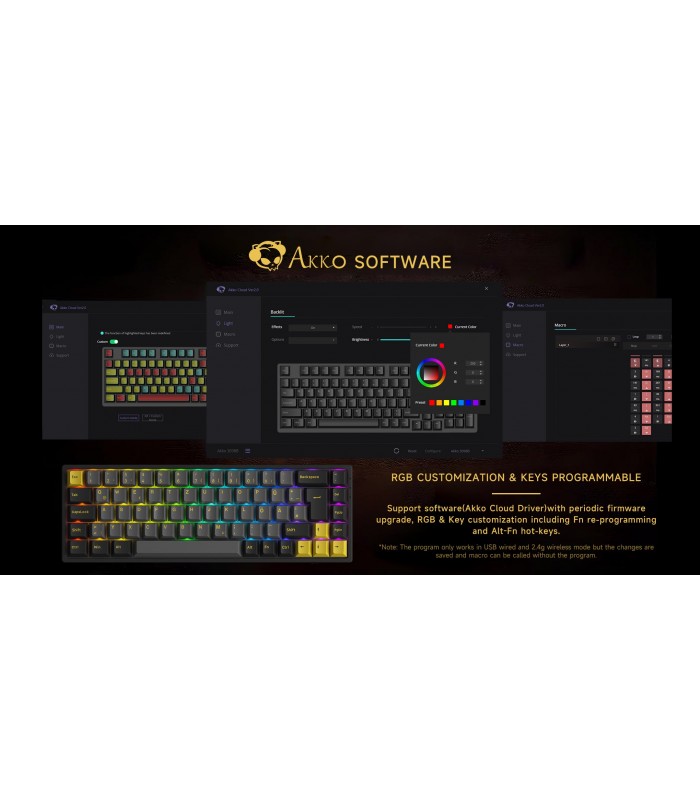 Akko 3068B Plus Black&Gold ISO-DE CS Jelly Pink