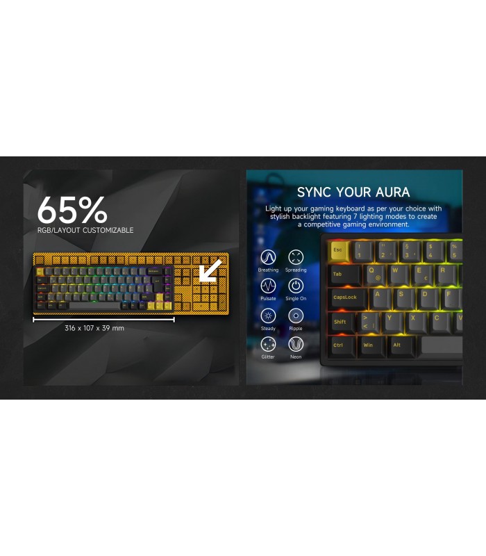 Akko 3068B Plus Black&Gold ISO-DE CS Jelly Pink