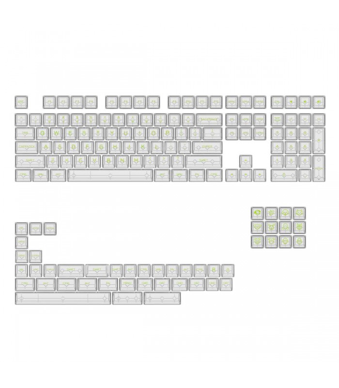 Akko ASA Clear Printed Keycap Transparent Fullset