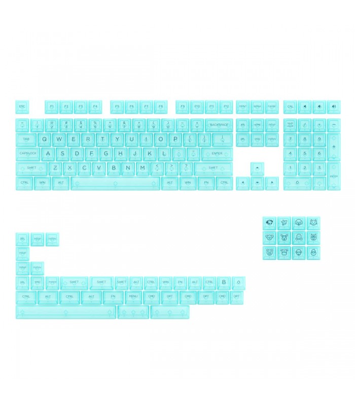 Akko ASA Clear Printed Keycap Mint Fullset