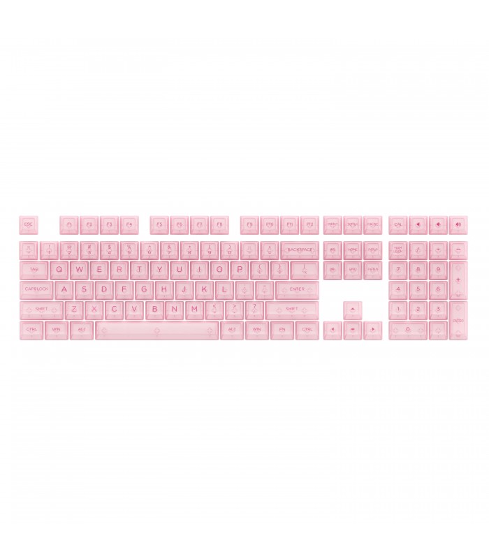 Akko ASA Clear Printed Keycap Pink Fullset