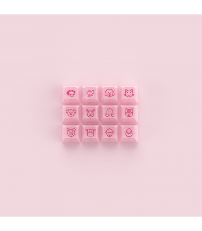 Akko ASA Clear Printed Keycap Pink Fullset