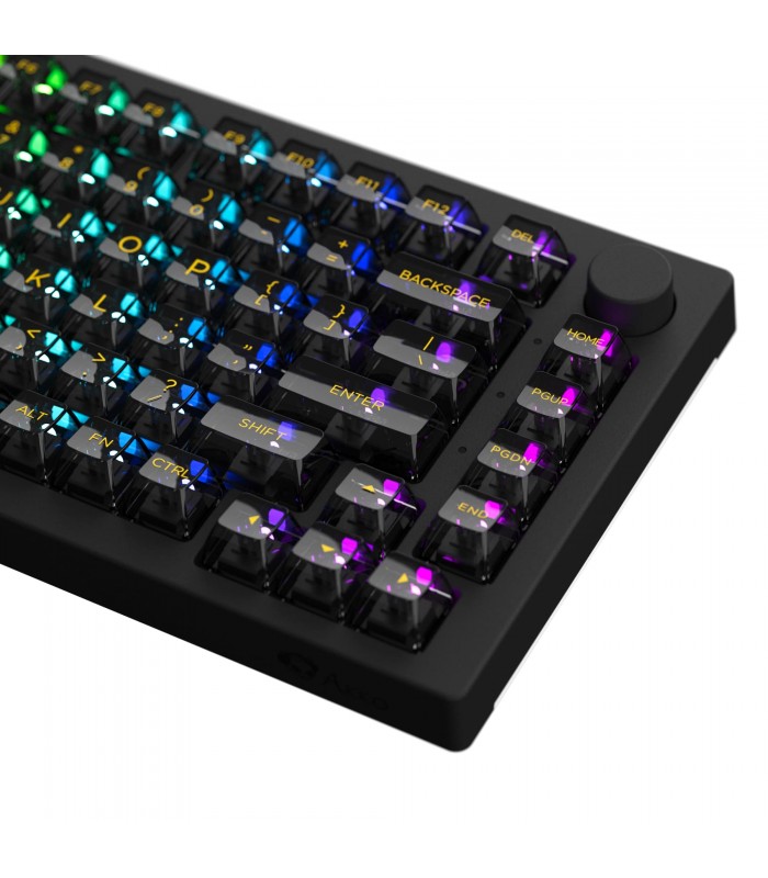 Akko ASA Clear Printed Keycap Black V2 Fullset