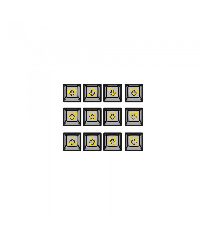 Akko ASA Clear Printed Keycap Black V2 Fullset