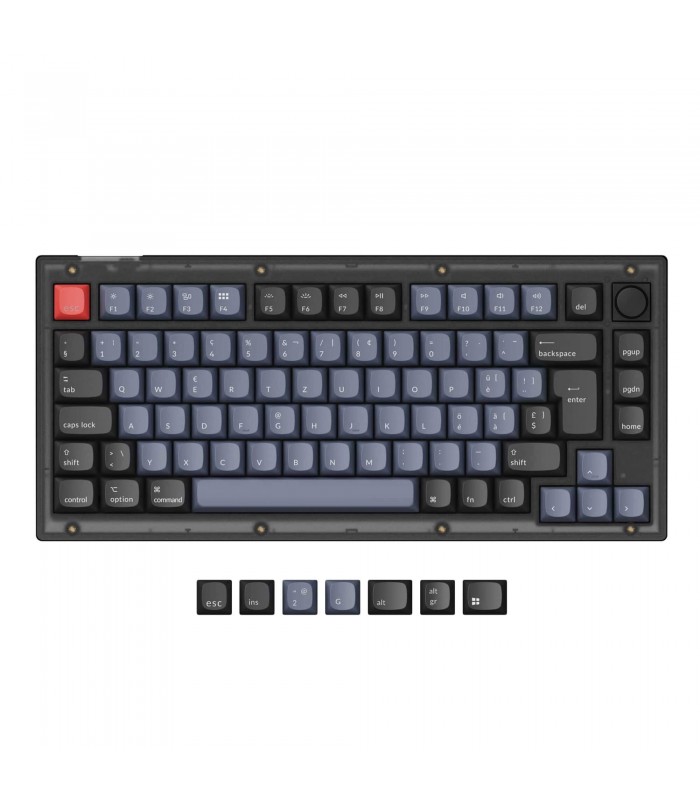 Keychron V1 Frosted Black Red Switch (CH) w/Knob