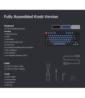 Keychron Q1 Black QMK Red Switch (CH) w/Knob