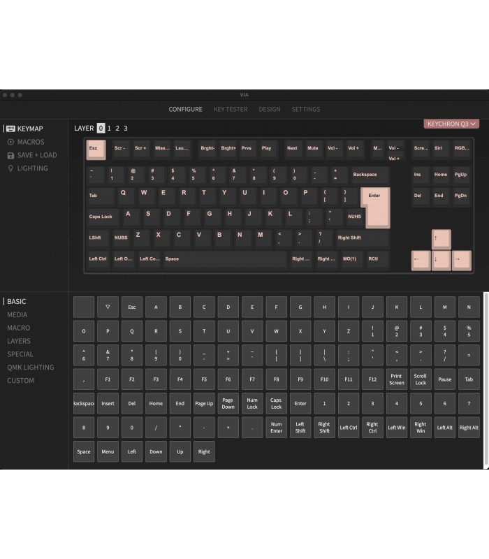 Keychron Q3 Black QMK Red Switch (CH) w/Knob