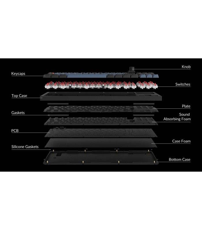 Keychron Q3 Black QMK Red Switch (CH) w/Knob