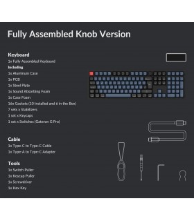 Keychron Q6 Black QMK Brown Switch (CH) w/Knob