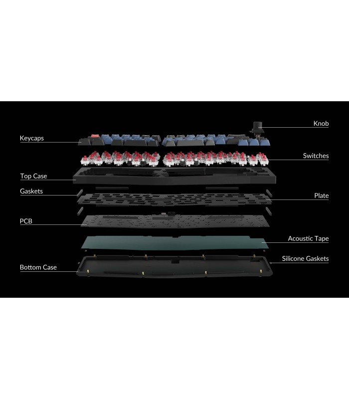 Keychron Q8 Black QMK Red Switch (CH) w/Knob