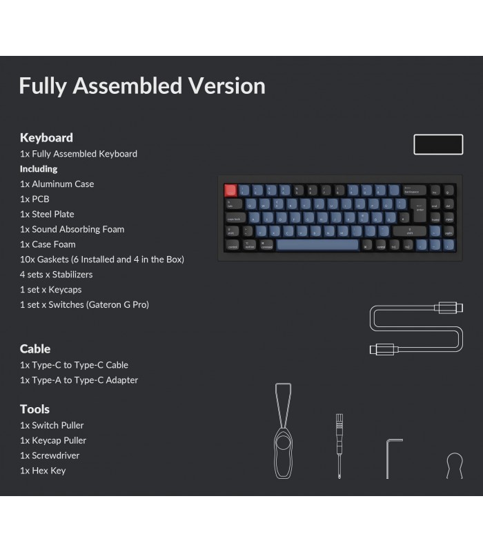 Keychron Q7 Black QMK Red Switch (CH)