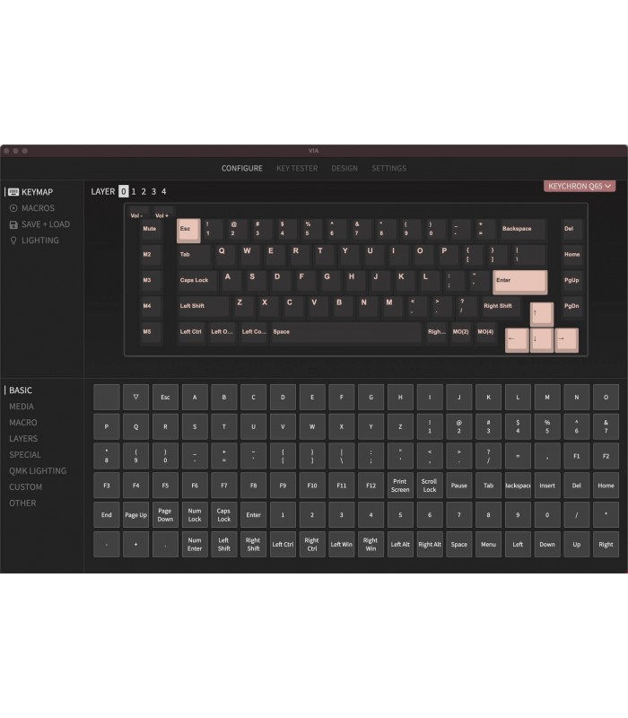 Keychron Q65 Black QMK Brown Switch (US) w/Knob