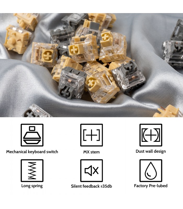 Kailh Midnight Pro Silent Linear Switch 110pcs/Set