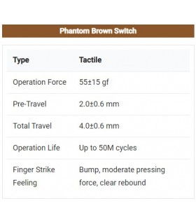 Gateron Phantom Switch 110pcs/Set Brown