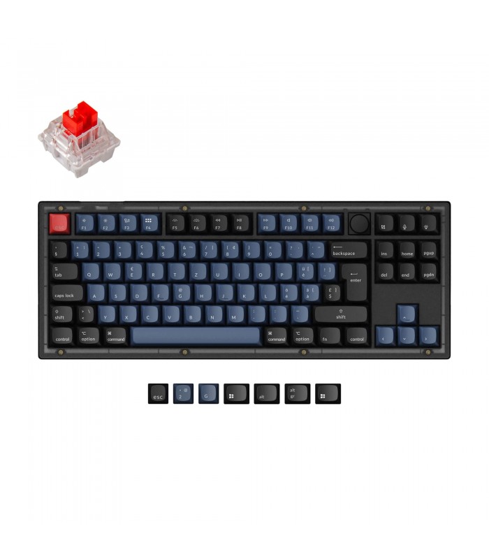 Keychron V3 Frosted Black Red Switch (CH) w/Knob