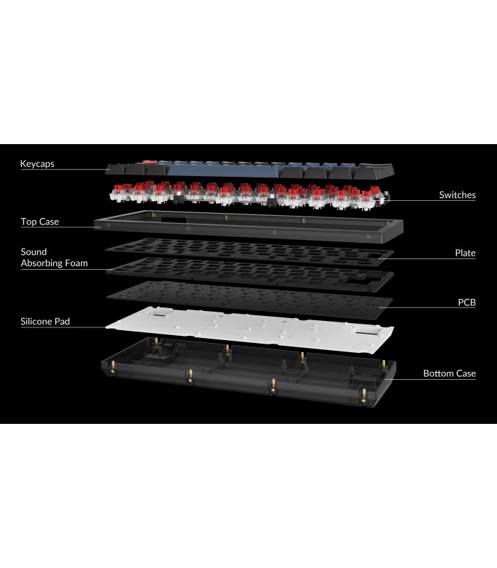 Keychron V4 Frosted Black QMK Brown Switch (CH)