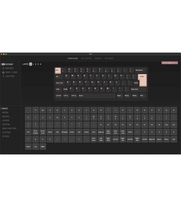 Keychron V4 Frosted Black QMK Brown Switch (CH)