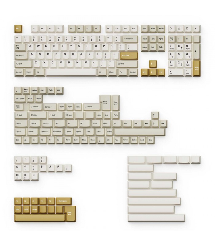 Keychron PBT Camel Full Set Keycaps (US)
