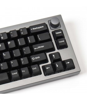 Keychron PBT White on Black Full Set Keycaps (US)