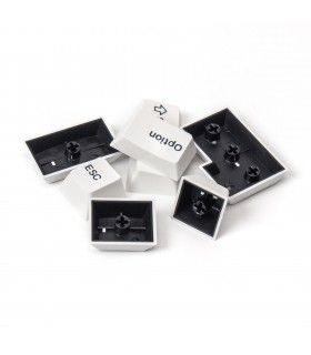 Keychron PBT Black on White  Full Set Keycaps (US)