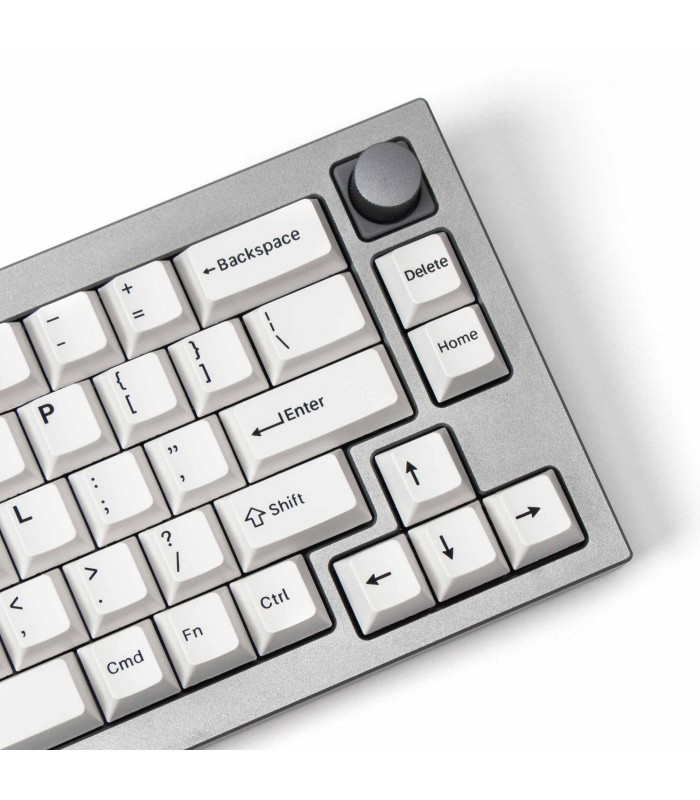 Keychron PBT Black on White  Full Set Keycaps (US)