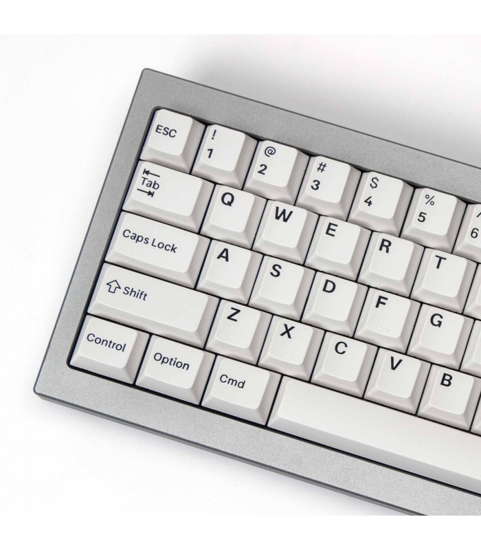 Keychron PBT Black on White  Full Set Keycaps (US)