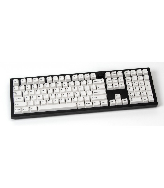 Keychron PBT Black on White  Full Set Keycaps (US)