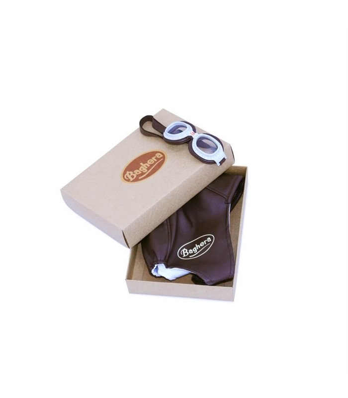 Baghera Vintage Rennkappe & Rennfahrerbrille