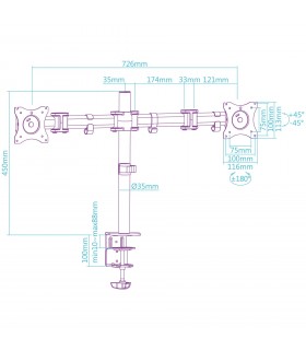 Ultradesk SKELETON Double