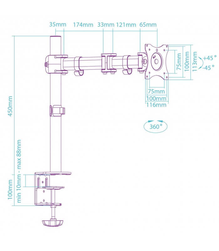 Ultradesk SKELETON Single