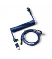 Keychron Premium Coiled Angled - Rainbow Blue