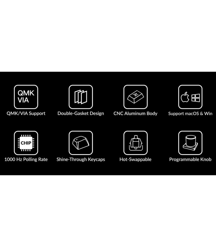 Keychron Q5 Black QMK Brown Switch (CH) w/Knob