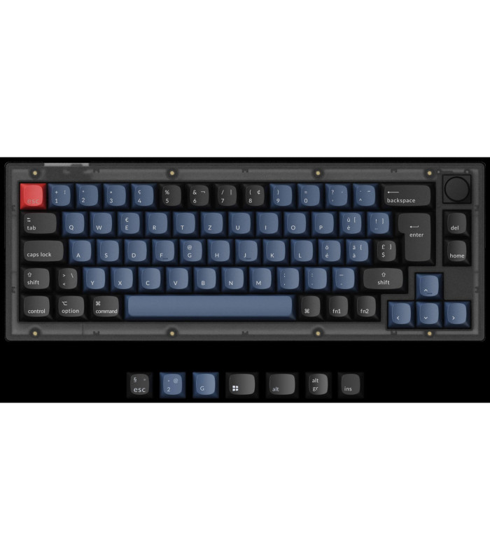 Keychron V2 Frosted Black Red Switch (CH) w/Knob