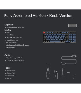 Keychron V5 Frosted Black Red Switch (CH) w/Knob