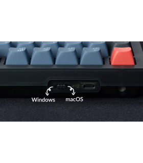Keychron V6 Frosted Black Red Switch (CH) w/Knob
