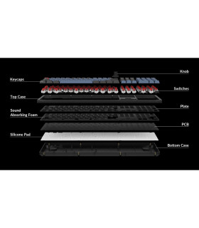 Keychron V6 Frosted Black Red Switch (CH) w/Knob