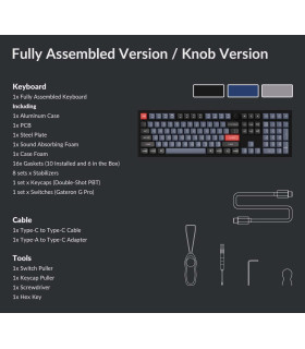 Keychron Q6 Purple QMK Brown Switch (US) w/Knob