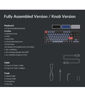 Keychron Q3 Transparent Clear Switch (US) w/Knob